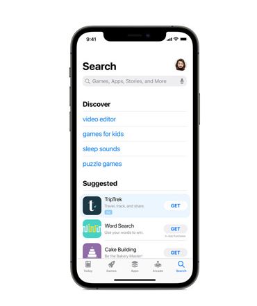 Apple Search Tab