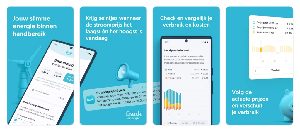 frank energie app screenshots